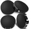 SkinoEu Lot de 4 Enjoliveur Cache Moyeux Capuchon de Centre de Roue 65 mm, Compatible avec VW Enjoliveurs 3B7 601 171 / 6U7 601 171 Noir CV 0