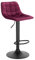 WOLTU 1x Barhocker Barstuhl Tresenhocker Bistrohocker Designer Hocker mit Rückenlehne, aus Samt und Metall, höhenverstellbar drehbar, Bordeaux