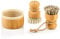SUBEKYU Bubble Up Bamboo Dish Brush Set with Soap Holder, Wooden Dish Scrubber with Soap Dispenser, Natural Kitchen Scrub Brush, Washing Pot/Pans/Cast Iron, 2 Pack, Sisal + Coconut Palm Bristles