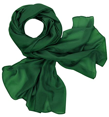 Tuopuda Bufandas Mujer Color Sólido Chales Estolas Elegantes Fulares Moda Larga Grandes Suave Chales Mantón para Primavera Otoño Invierno 180cm * 80cm(Verde oscuro)