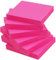 Early Buy 3x3 Sticky Notes Color Self-Stick Notes 6 Pads/Pack (Rose Red)
