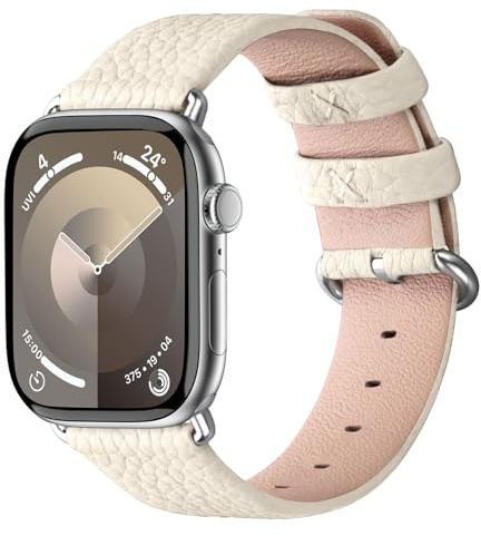 Fullmosa Armband Leder für Apple Watch 40mm 41mm 42mm 44mm 45mm 46mm 49mm | Ersatzband für Damen Herren, Kompatibel mit iWatch SE Ultra 4/3/2/1 Series 12/11/10/9/8/7/6/5/4