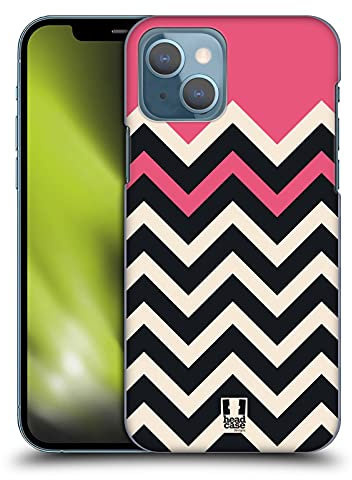 Head Case Designs Rosa Cheurón de Bloque de Color Carcasa rígida Compatible con Apple iPhone 13