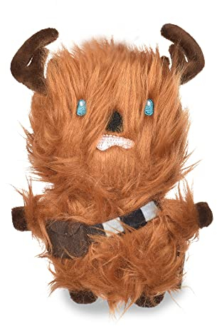 STAR WARS Hundespielzeug Chewbacca Hundespielzeug für den Urlaub | Rentier Chewbacca Quietschendes Hundespielzeug Kauspielzeug | Urlaub Hundespielzeug Plüschtiere | 15,2 cm kleines Hundespielzeug