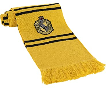 Funidelia | Hufflepuff Harry Potter Schal (Offizielle Replik) für Männer & Frauen Lustige Geschenke für Erwachsene an Weihnachten, Geburtstag und anderen Anlässen - Gelb