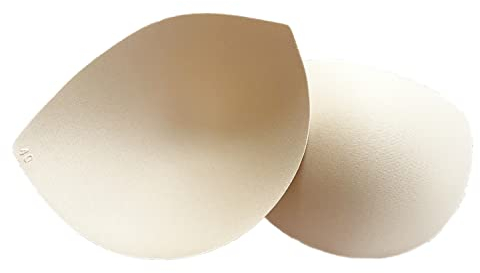 Sew in Bra Cups - Non Push Up - Liner Cups for Wedding Dresses - Nude (D Cup)