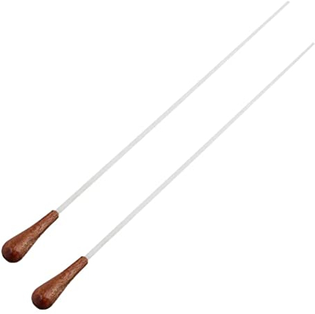 Jiayouy Lot de 2 baguettes d'orchestre d'orchestre avec manche en bois 38,1 cm