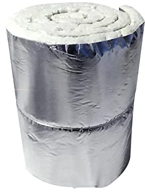 Ceramic Fiber Blanket,Single Layer Aluminum FoilFireproof BlanketHigh Temperature 1260Celsiusfor Home Foundries, Knife Making, Fireplace, Propane Forge, Kiln, Wood Stove, Pizza Oven