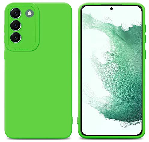 Cadorabo Hülle kompatibel mit Samsung Galaxy S22 Plus Schutzhülle TPU Silikon Case Liquid Design mit Kameraschutz Slim Kratzfest Weiche Gummi mit Rundumschutz Case Hülle für Galaxy S22 Plus in Grün