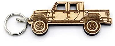 Jeep® Porte-clés Gladiator JT en bois - Fabriqué aux États-Unis, bois, Medium