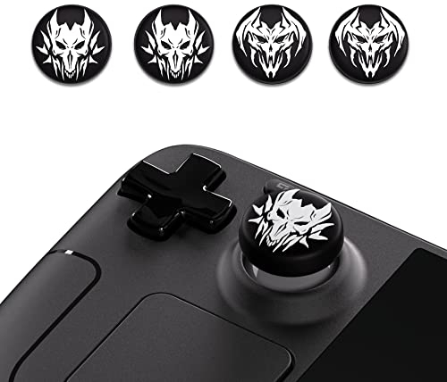 PlayVital Joystick Kappen für Steam Deck LCD,Thumbsticks Grips Caps für PS Portal Remote Player,Schutzkappen Zubehör Analog Stick Kappen für Steam Deck OLED Controller(Lich-Dämonen)