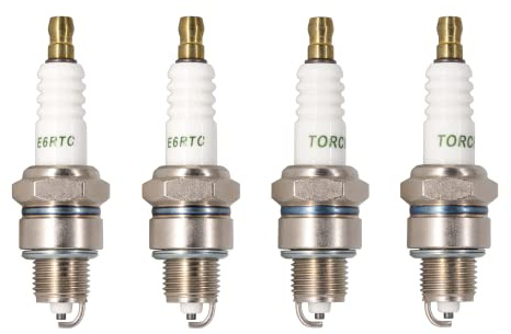 TORCH 4pcs E6RTC Zündkerzen Ersetzen für NGK BPR6HS Zündkerze, für WR7BC Zündkerze, für RL82YC Zündkerze, für IWF20 W20FPR-U Zündkerze, OEM