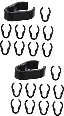 Mikinona 2sets Microphone Cable Clamps Cable Clip for Mic Pole Organize Secure Wire 10pcs*2