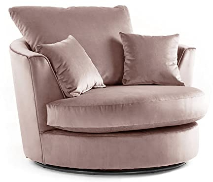 Furnishings For Less UK New Brooklyn Full Foam Sofa Range (Pink, Swivel Chair)