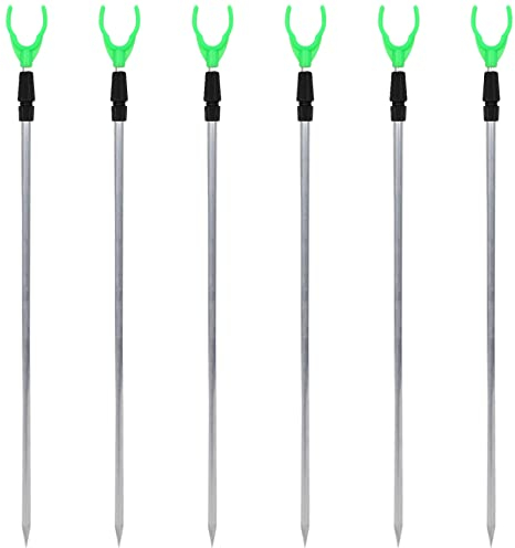 6X Justierbar Metall Angelrute Stange-Halter Rack Staender