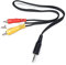 DRUT 50cm short 3.5mm 4 Pole Jack Plug to 3 x RCA Phono Composite Audio Video AV AUX Lead Cable 1.6ft