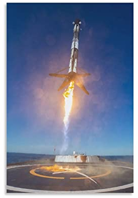 SpaceX Falcon 9 In The Sky Poster Dekorative Malerei Leinwand Wandkunst Wohnzimmer Poster Schlafzimmer Malerei, Leinwand Kunst Poster Und Wandkunst Bilddruck Moderne Familienzimmer Dekor 12x18inch(30x