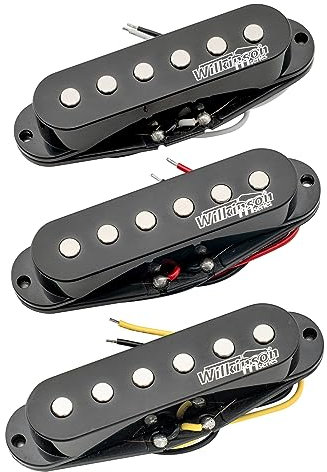 Wilkinson High Output Céramique Micros Simple Bobinage Pickups Set pour Guitare électrique Style Strat,Noir