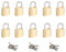 10Pack Small Locks with Same Keys, 3/4 (20mm) Wide Lock Body Solid Brass Padlocks Keyed Alike, Mini Padlocks for Suitcases/Luggage/Backpacks/Tool Box/Diary Books/School lockers etc.