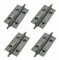 Bisagra de SEGURIDAD, PACK de 4 bisagras. medidas 150X80X3MM varios acabados, Cantos Cuadrados, con Remates, bisagra portón puerta de Madera desmontable, anti palanca (BRONCE RUSTICO)