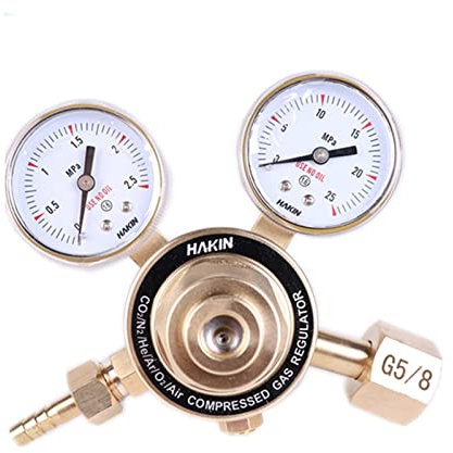 Messing-Hochdruck-Sauerstoff-Stickstoff-CO2-Reglerventil, Druckminderer, 20 MPa, Druckeinstellbereich 0~0,1 MPa, 1 Stück (Size : Gauge 0.25X25)