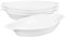 jinsongdafa Plat à gratin ovale en porcelaine avec poignées en céramique blanche française - Ensemble de vaisselle avec couvercle - Passe au micro-ondes, au lave-vaisselle et au réfrigérateur (21 x