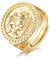 Premium Gold XXL Waterproof St George Adjustable Ring︱Luxury Finish and Detailing︱Fully Adjustable (23mm) - Bling King London