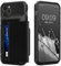 kwmobile Custodia Compatibile con Apple iPhone 12 / iPhone 12 PRO Cover - Protezione Gommata Smartphone in Silicone TPU - Scomparto Porta Carte - Nero
