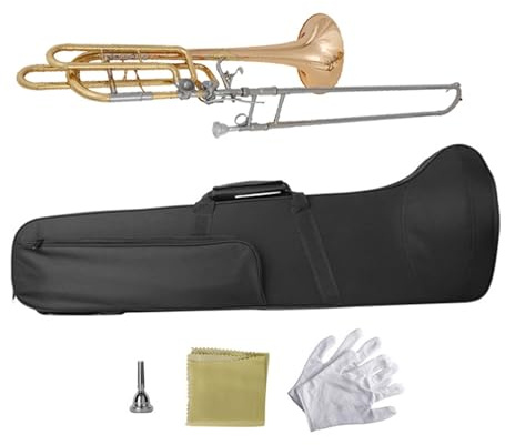 Bass-Change-Posaune Bb/F/Gb/D Professionelles Posauneninstrument Mit Koffer Posaune für Anfänger