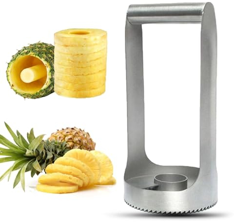 Trancheuse d'ananas en acier inoxydable de qualité alimentaire 304 coupe-ananas vide-ananas efficace double couche couteau anneau machine à dessiner vide-ananas avec lame plus épaisse