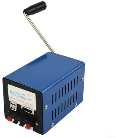 PETSTIBLE Generador de manivela de mano, generador de manivela de mano, fuente de alimentación, generador recargable USB para exteriores 20W