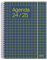 ADDITIO - Schülerkalender 2024-25 | Universal | Wochenübersicht | September 2024 bis Juli 2025 | 16,5 x 21,5 cm | Gummiband | Stiftehalter | Aufkleber | Spanisch | Marineblau