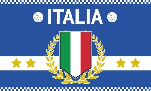 Bandiera Italia calcio alloro 90 x 150 cm