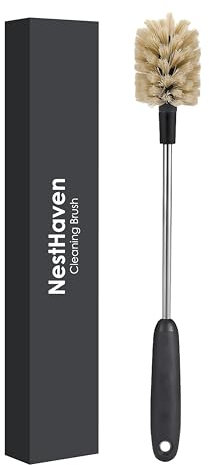 NestHaven® Bottle Brush Hydro Flask Bottle Brushes For Cleaning Long Handle Stainless Steel Bottle Cleaner Brush with Replaceable Head For Water Bottles, Baby Bottle, Glassware, Mugs