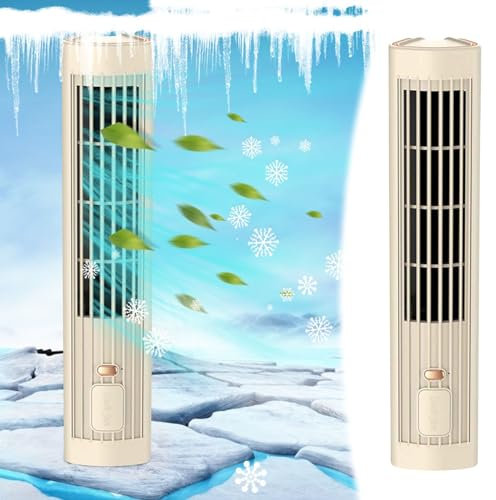 2024 Nouveau style d'été Ventilateur Tour Sans Pales,Ventilateur Colonne Silencieux,Climatisation,Convient Aux Bureaux à Domicile Et Aux Chambres à Coucher,Trois modes de vent (Kaki)