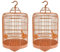 Vogelkäfig Vogel Käfig 2 Stück Vogelkäfig Vintage Vogelkäfige Sets Klassischer Runder Papageienkäfig Klassischer Runder Vogelvoliere Hängender Vogelkäfig Vogelkäfig Wellensittich
