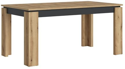 möbelando Kulissentisch >Corte< (ausziehbar) Coast Evoke Eiche Dekor - 160(200) x76,8x90cm (BxHxT)
