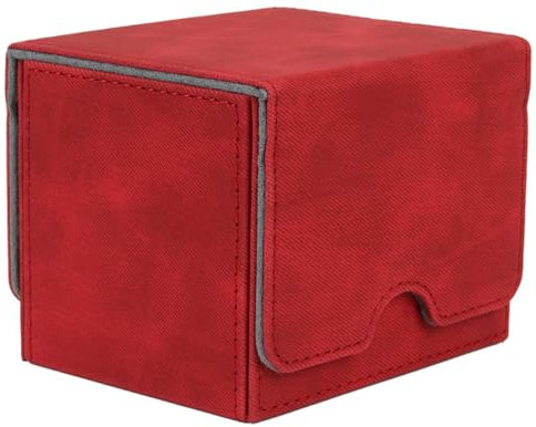 PHENOFICE Kasten für Karten PU-Fall für zu Hause Hülle für Spielkartendecks trading card box trading card case Kartenspielen Spielkartenhalter Decks-Karten-PU-Organizer rot