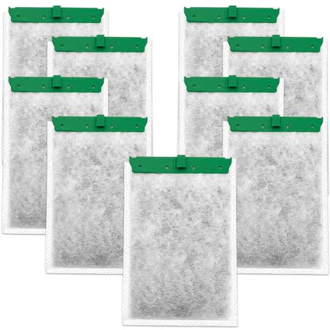 Carkio Cartuccia filtro medio per acquario, compatibile con filtri etra Whisper Bio-Bag Power Filtri per acquario, accessori per acquario per Tetra ReptoFilter Cartridges per acquario, confezione da 9