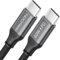deleyCON 0,5m USB C Cable PD3.0 (60W Carga Rápida) Cable de Carga Corto - C a C - para iPhone 16 15 Pro Max Samsung S25 S24 S23 S22 Pixel iPad Pro MacBook Air Tablets Switch PS5