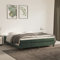 Sufrk Boxspringbett mit Matratze Boxspringbett Polsterbett Bettgestell Bett Mit Matratze Dunkelgrün 180x200 cm Samt