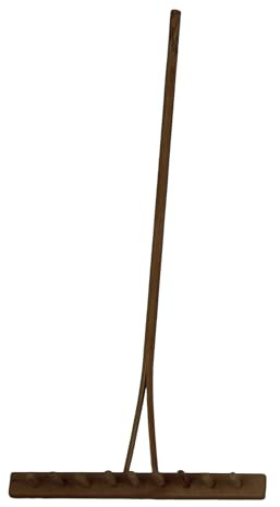 ZICOM Krippenzubehör Rechen 14cm Holz – Realistischer Miniatur-Holzrechen für Krippen