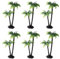 NHPY Aquariumpflanzen Kuchen Topper Palmenmodellbäume ume Zug Landschaft B?ume Diorama Models Micro Landschaft Aquarienpalmen Palm B?ume Für Garten Künstlicher Baum Künstlicher Baum, 6 Stück
