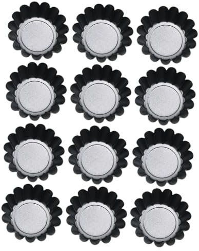 Cabilock 12 Stück Kuchenform Cupcake Backförmchen Küchenhelfer Kuchen Backformen DIY Backzubehör Käsekuchen Savarin Tablett Backbleche Eierform Mousse Mini Muffins