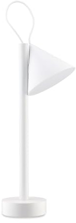 Alessi Tsumiki ME01 W – Magnetische Tragbare Lampe, Wiederaufladbarer Akku mit USB-C-Kabel, aus Metall und Thermoplastischem Harz, LED-Licht 3,5 W 5 V, Weiß