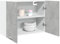 Rantry Hängeschrank grau Beton 80 x 31 x 60 cm aus mehrschichtigem Holz, Sideboard Küchenschrank, Aufbewahrungsschrank für Wohnzimmer, Büro