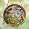 FENGCHUNG Vogel-Acryl-Fensterdekoration, 20cm Doppelseitiger Acryl Kolibri Fenster Sonnenfänger Mit Kette Zum Aufhängen Und Saugnapf für Fenster, Terrasse, Wand, Haus und Garten