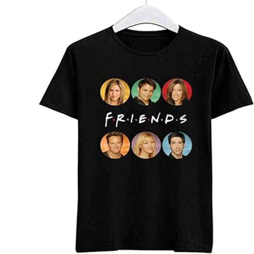 XXRR FASHION Friends TV Series TV Show Logo Men's Black T-Shirt Black L