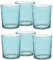 Bicchieri Eleganti retro' azzurro per Stile Raffinatezza in Vetro 26cl Set di 6 in casa per Ogni Tavola e Occasione bar hotel ristorante
