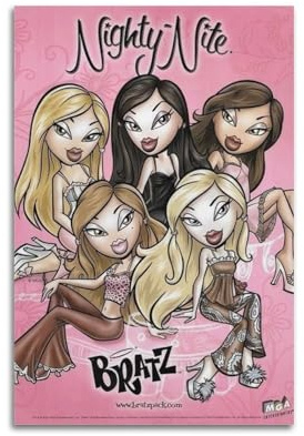 HBCRTPN Bratz Poster, Vintage-Wandkunst, Leinwand, ästhetisches Poster, Musik und Filme, dekoratives Gemälde für Wohnzimmer, Schlafzimmer, 30 x 45 cm, ungerahmter Stil